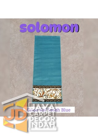 Sajadah Imam  Solomon  motif Gisoo Kaf Sadeh Blue ukuran 60 x 120 cm & 60 x 150 cm